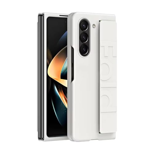 Image of Connexa Hard Polycarbonate TPU Case with Wrist Strap for Samsung Galaxy Z Fold 6, Dual-Layer Protection, Black, Enhanced Grip (Smart Phone NOT Included) (White)