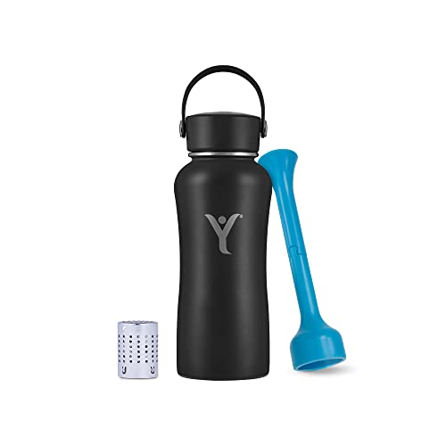 DYLN 16 oz Alkaline Water Bottle | Creates Premium Water up to 9+ pH | Keeps Cold for 24 Hours | Vacuum Insulated 316 Stainless Steel | Standard Mouth Cap | Black, 16 oz (480 mL) DYLN 16 oz Alkaline Water Bottle | Creates Premium Water up to 9+ pH | Keeps Cold for 24 Hours | Vacuum Insulated 316 Stainless Steel | Standard Mouth Cap | Black, 16 oz (480 mL)
