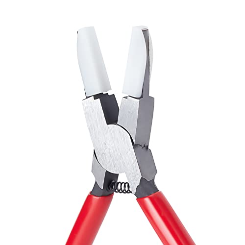 SUNNYCLUE 5.59Inch Rubber Flat Nose pliers Double Nylon Jaw Mini Precision Pliers Wire Beading Jewellery Tools for DIY Jewelry Making Repair Hobby Projects Crafts