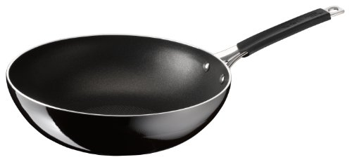 Preisvergleich Produktbild Tefal E60419 Jamie Oliver Emaillierte Wokpfanne 28 cm, Schwarz
