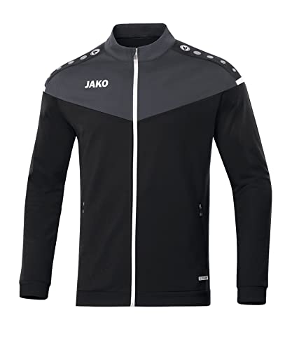 JAKO Herren Polyesterjacke Champ 2.0, Schwarz/Anthrazit, M