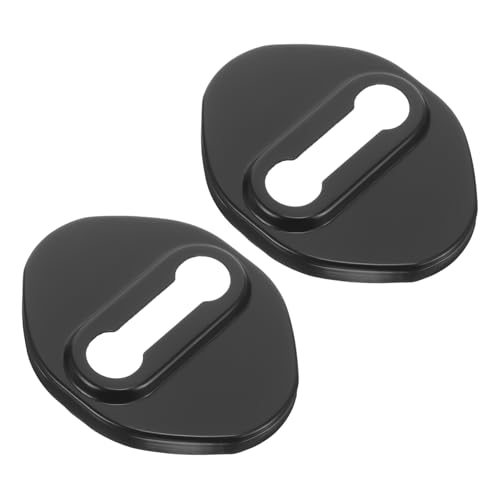 Amosfun 2pcs Aluminum Alloy Car Door Lock Covers Durable Protector for Automotive Door Locks Easy Installation