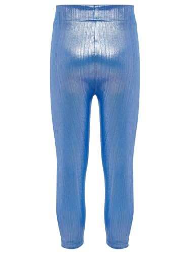 Little Girls Metallic Leggings Sparkly Solid Color Stretchy Tights Shiny Dance Active Yoga Workout Pants2