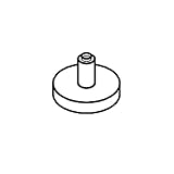 Mahr 5113001 P2A Stahl Flachkontakt-Messeinsatz, 10 mm Durchmesser, 2 mm Länge