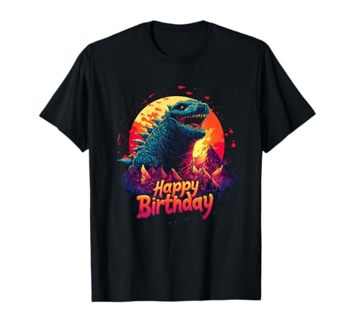 Kaiju Fiesta de cumpleaños Manga Tema de película de monstruos japoneses Camiseta