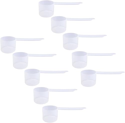 Miniatura 32 de Cuchara medidora de plástico, (35 cc 2.5 cucharadas 1.25 fl oz. 1.2 fl oz) Cucharas de mango largo para polvos, gránulos, café, alimentos