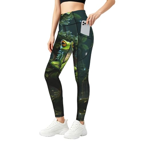 Leggings de compresión para mujer con estampado de árbol de la paz