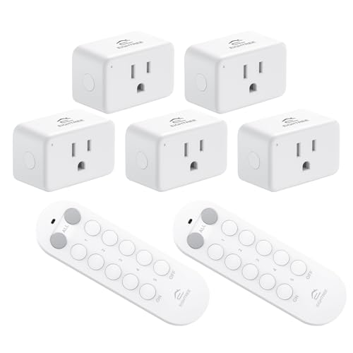 EIGHTREE Remote Control Outlet for Seniors, Mobility-Limited Users, Wireless Light Switch for Christmas Decorations, Household Appliances, Expandable Remote Outlet Switch, 15A/1800W, 100ft RF Range