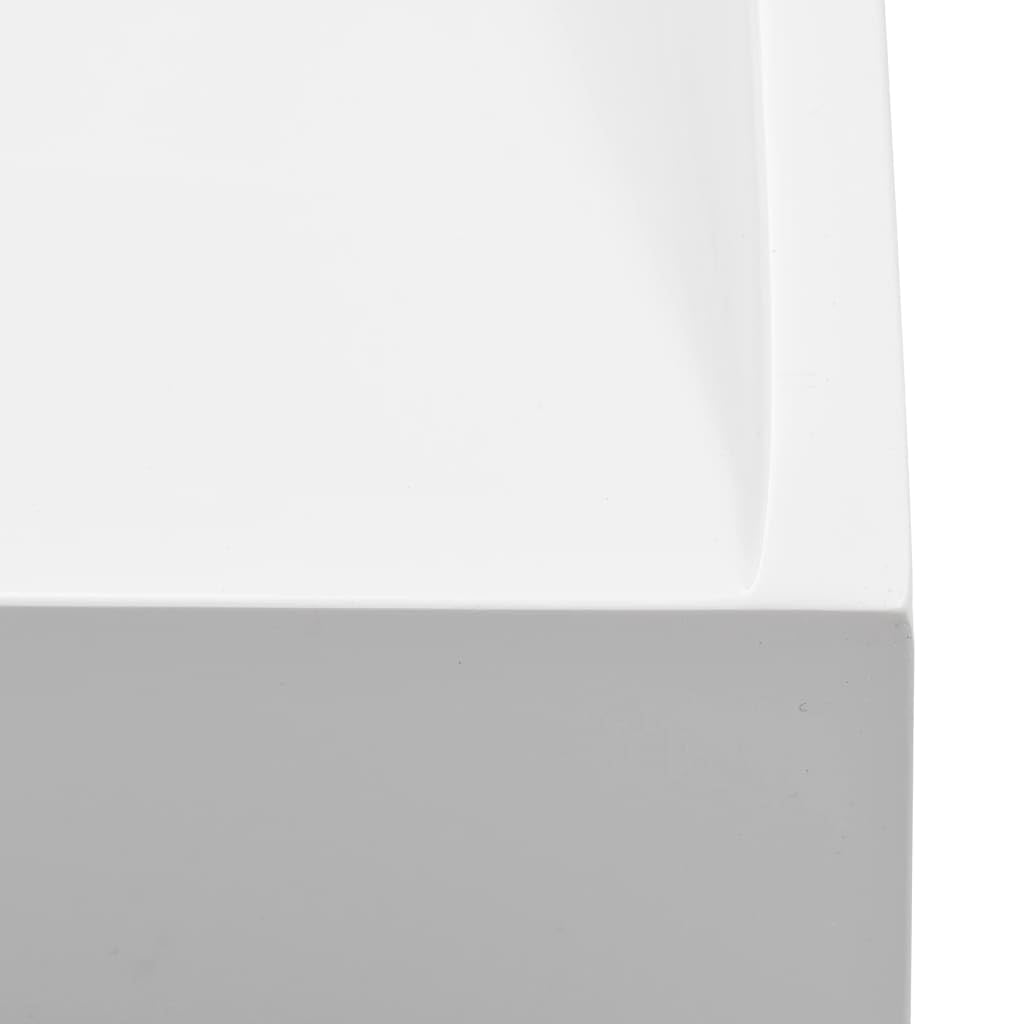Lavabo de Resina Mineral para Baño o Aseo, Diseño Elegante y Atemporal, Fácil de Limpiar, Ideal como Lavabo Colgante o sobre Mueble, Incluye Materiales de Montaje