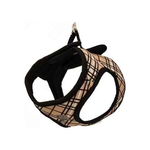 RC Pet Products Cirque Soft Walking Step-in Dog Harness, Medium, Tan Tartan Cover