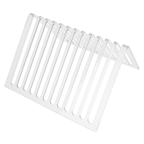 SHINEOFI Desktop CD Rack Organizer Slot Hollow Triangle Document Display Stand for Books Magazines Files Storage for Office Home Use