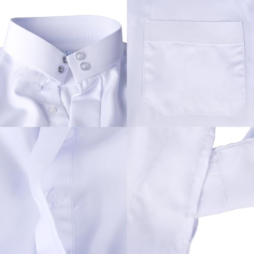 Traditional arabic costume for men, Long Sleeve White Islamic thobe for men,Middle Eastern Kaftan with Chest Pocket4