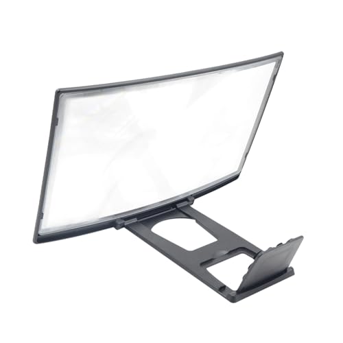 Amplificador de pantalla móvil curvada HD con soporte antideslizante negro