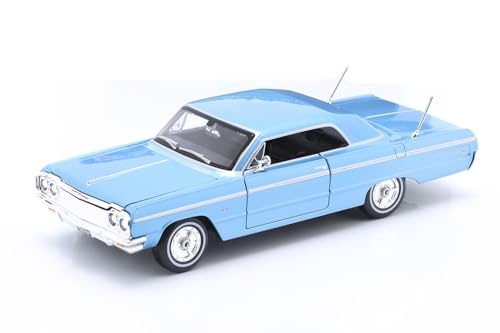 Modelo Auto 1964 Impala SS Hardtop Azul 1/24