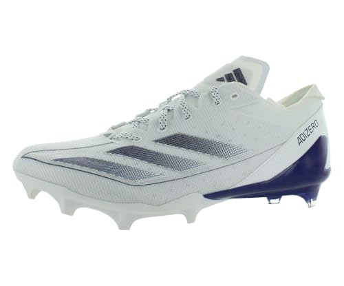 Image of adidas Adizero Electric Mens Shoes Size 10.5, Color: Footwear White /Team College Purple /Footwear White-Off-White