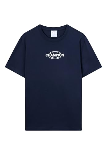 Champion Legacy T-Shirt à col Rond pour Homme, Taille S, Bleu, Bleu, S