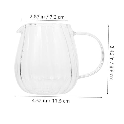 Pichet à lait en verre résistant à la chaleur lot de 2 - 3