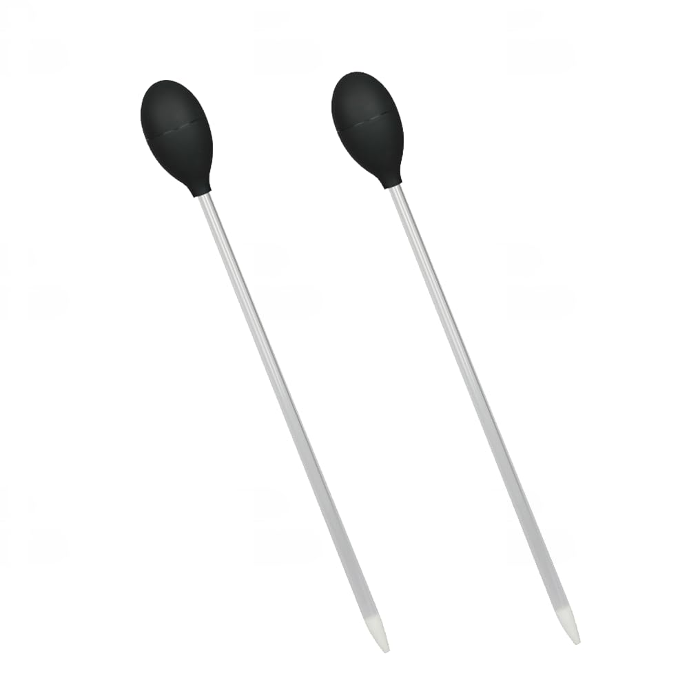 2Pack 30cm Acrylic Coral Feeder, Long Reef Aquarium Feeding & Cleaning Dropper for Most Aquarium Organisms (All-Black)