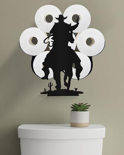Wigag Cowboy Toilet Paper Holder, Wall Mounted Toilet Paper Storage