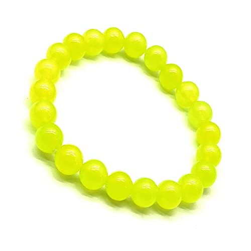 Bracelet chalcédoine jaune 10mm LKBEADS, cadeau spirituel de protection et chance