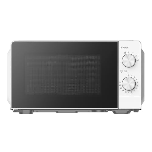 Svan Microondas 20 Litros Básico Libre Instalación, Blanco SMW2701. 700W, 6 Programas, Control Manual, Modo Descongelación, Cavidad Esmaltada, Fácil Limpieza, Temporizador 35min