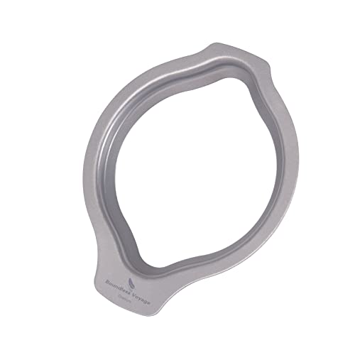 iBasingo Titan Kaffeefilter Über Papierlosen Kaffeefilter Gießen Leichter Tragbarer Outdoor Camping Haushaltsgarten Büro Wiederverwendbarer Kaffeetropfer (Ti6022P (nur Halter M) – 106 × 87 × (H) 7 mm)