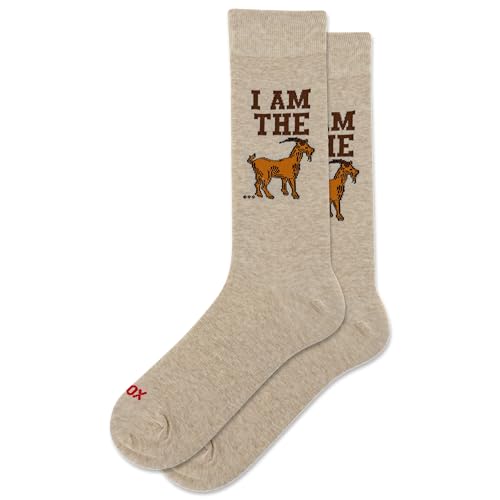 Hot Sox Mens I Am The Goat Crew 1 Pair Pack Mens Shoe Size: 6-12