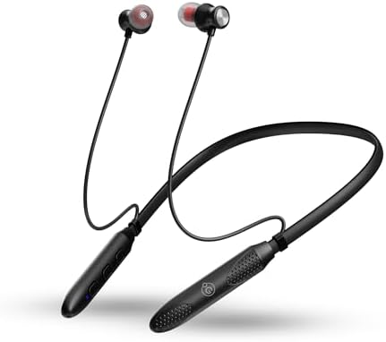 OOGE Tune 15 Wireless Neckband (Black) Bluetooth 5.3, Type-C Fast Charging, 2500h Standby, Magnetic Earbuds, Deep Bass Audio, Lightweight & Comfortable Fit, Sweatproof in-Ear Headphones