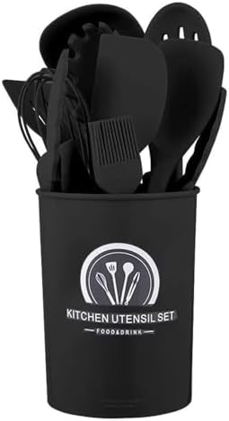 Cookware Set, Kitchen Tool Set, Heat Resistant, Food Grade Silicone, Pasta Server, Kitchen Utensils, Silicone Kitchen Utensils, Storage, Tool Spatula, Ladle, Tongs, Spatula, Tongs, Whisk, Brush, Spatu