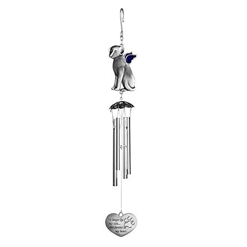 Let's Make Memories Personalized Memorial Wind Chime - Pet Memorial - Sympathy Wind Chime - Dog Memorial - Dog Angel Chime - Garden Chime - Engraved with Your Petâ€™s Name - 17 1/2â€H x 1 3/4â€W