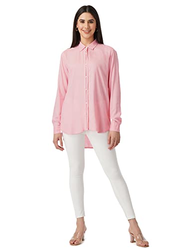 Image of FYLTR Women's Full Sleeves Casual Collar Regular Fit Top -Lightweight, Soft Handfeel