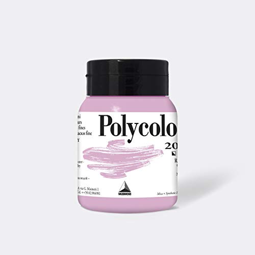 Peinture vinyle Maimeri Polycolor fine couleur rose clair en pot de 500 ml