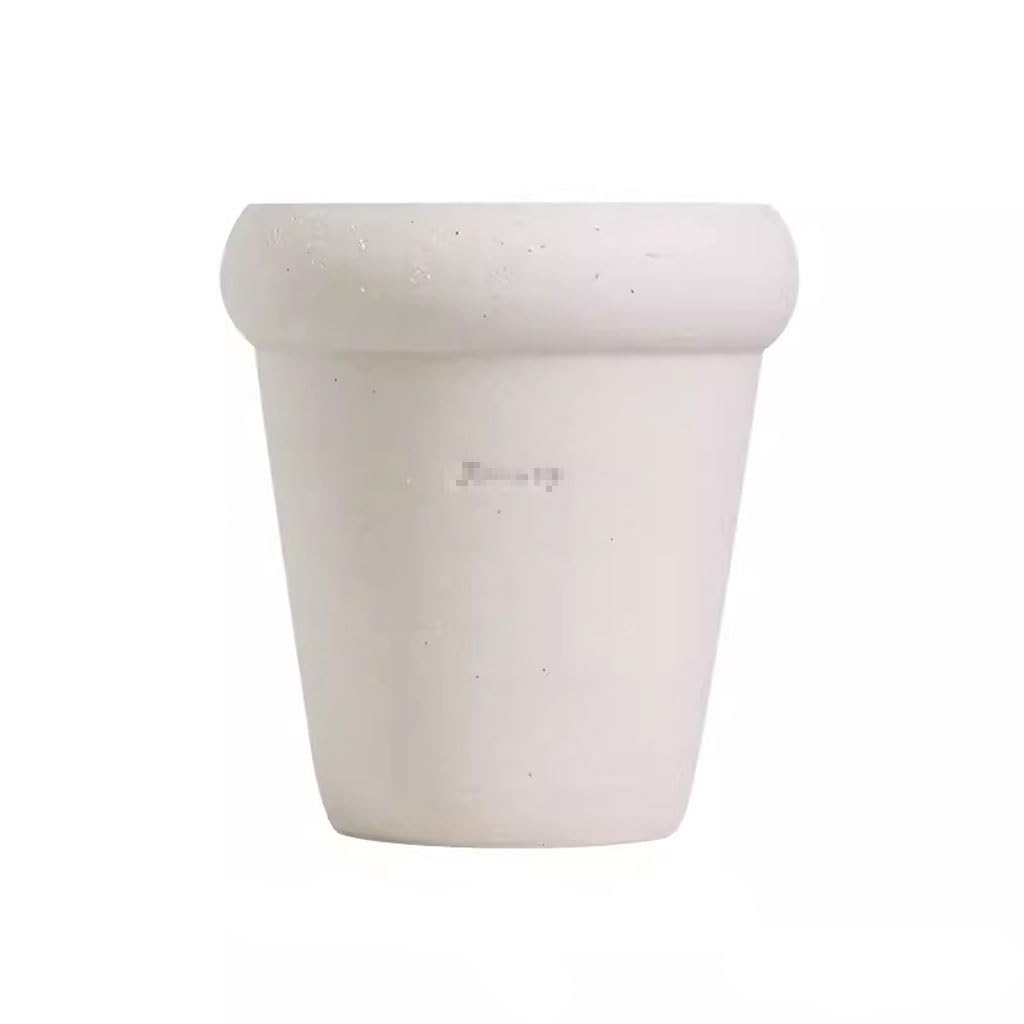 GELASIGE Flower Pots Simple Ceramic Large Flower Pot High Foot White Pottery Pot Large Plant Stoneware Pot Outdoor Flower Pots