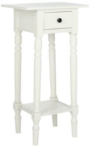 SAFAVIEH Home Collection Sabrina Distressed Cream Side Table with Drawer
