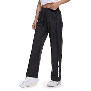 BenBoy Women’s Rain Pants, Lightweight Waterproof Windproof Rain Over Pants for Outdoor, Hiking, Fishing, Rainy Snow Day