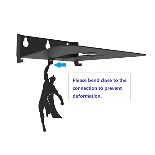 Hqying Floating Bookshelf For Kids Invisible Shelf -Metal Morden Book Shelf- Wall Mounted Superhero Shelf For Decorating Home Or Office, Black (Bookshelf) #TOP5