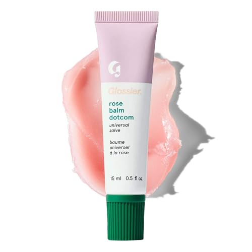 Image of Glossier Balm Dotcom Hydrating Tinted Lip Balm - Universal Salve, Up to 12Hr Moisture for Dry Lips, Cuticles & Skin - Lanolin, Beeswax & Castor Oil - Rose, Pink Tint, 15ml