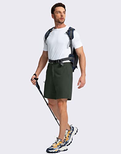Image of Pinkbomb Men's Golf Shorts with 6 Pockets Stretch Quick Dry Hiking Work Dress Shorts for Men