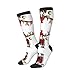 ZGHQHCDRH Funny Christmas Moose Print Adult Stockings Fashionable Contrast Color Design, Stretchy Comfort Fit For Sizes 36-45