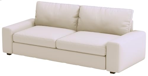 HomeTown Market La Funda de sofá KIVIK Duradera es Compatible with IKEA Kivik sofá. Solo Funda. (Poliéster Beige 3 plazas)