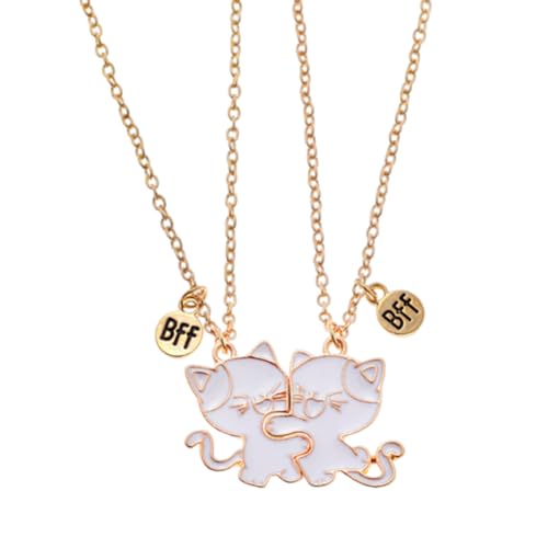 OUDQFCJ 2 PCS Collier d'Amitié en Acier Inoxydable,...