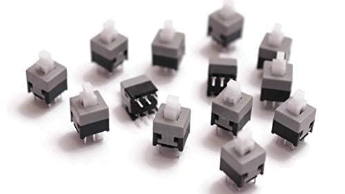 AP TRADERS Self-locking Button Switch Button Mini Push Button 25V 2A 6 pins (pack of 10) 2