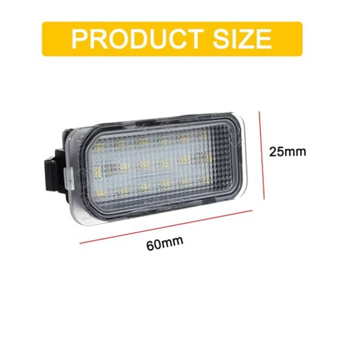 Luz de matrícula 12V para Ford C-Max y Transit Connect con chipset LED integrado FO2875100 5