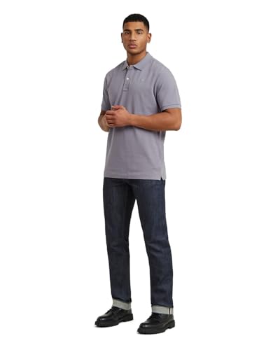 G-STAR Raw C.V. Men's Dunda Overdyed Slim Polo Shirt, Gray, Large 6