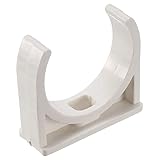 20 Pcs U-Shaped PVC Water 50mm Pipe Clamps Clips, U-Shaped Buckles Fit for 2' (50mm) Water Pipes and TV Trays Tubing Hose Hanger Support Pex Tubing （White 50mm）