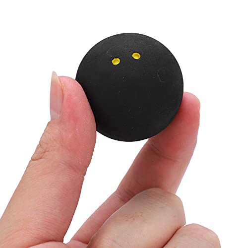 Natudeco Squash Ball Double Yellow Dot Rubber Squash Balls 37mm Sports Competition Squash Ball for Beginner Competition Training Replacement Training Equipment