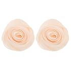 HEMOTON 2 Pièces Couvre-boutons Fleur Rose Tissu Accessoires Élégants pour Chemises et Costumes Décoration de Manchette Féminine Raffinée pour Événements Professionnels et Fêtes