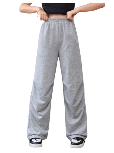 SOLY HUX Girl's Athletic Sweatpants Elastic High Waisted Straight Leg Casual Long Pants