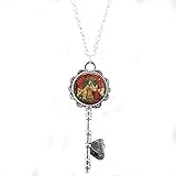  Collar con colgante de unicornio – La señora y el unicornio – joyería de tapiz medieval colgante clave collar joyería literaria