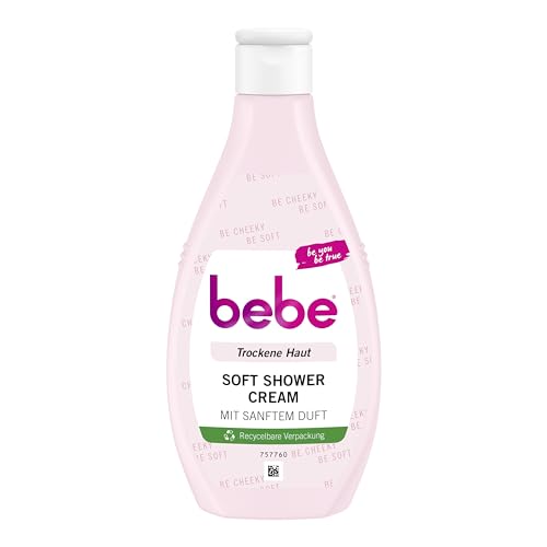 bebe Crema de ducha suave (250 ml), gel de ducha cremoso para piel seca, crema de ducha con aroma suave, hidrata de larga duración, 1 unidad